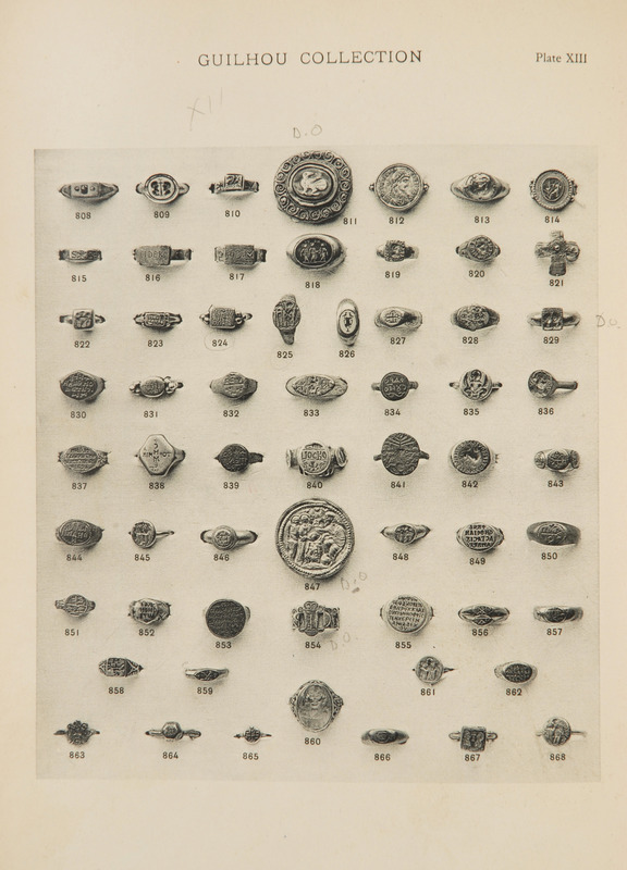 Catalogue of a collection of ancient rings formed by the late E. Guilhou