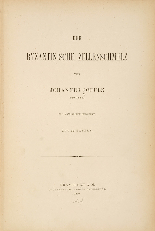 Der byzantinische zellenschmelz